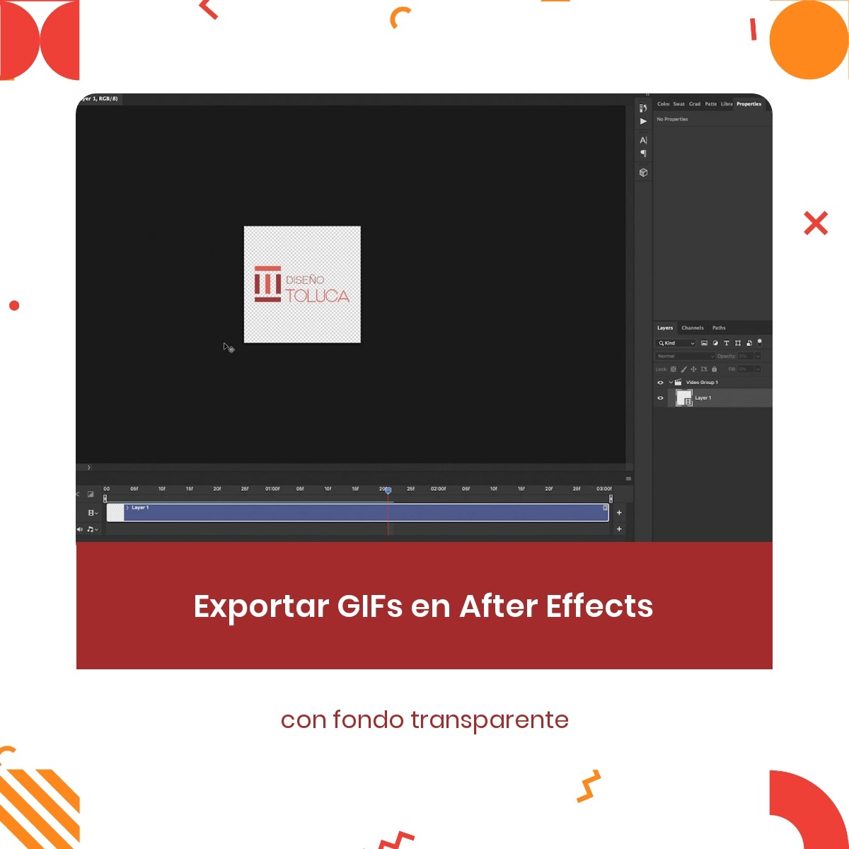 Exportar GIFs en After Effects con fondo transparente